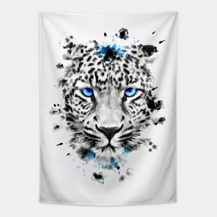 Leopard with blue eyes Tapestry