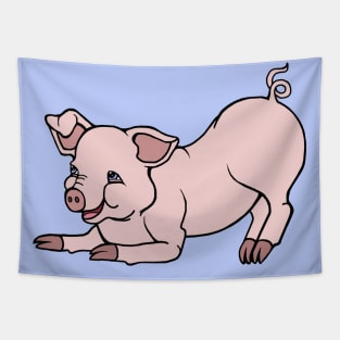 Cute Baby Pink Pig Tapestry