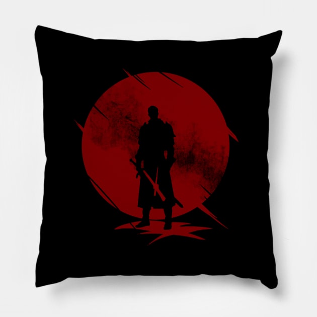 Red Knight Pillow by yoyomonsterph