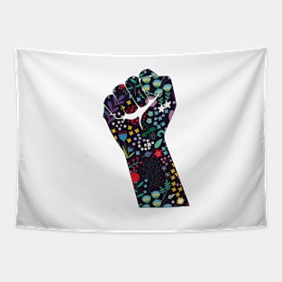 Black Lives Matter Floral Hand Tapestry