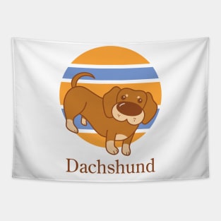 Cute Dogs illustrations - Dachshund Tapestry