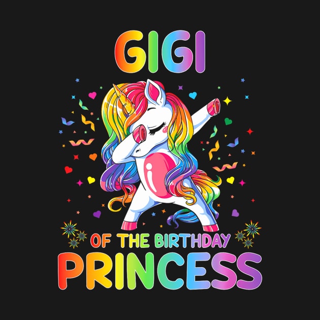 The Birthday Princess Girl Dabbing Unicorn by BeliefPrint Studio