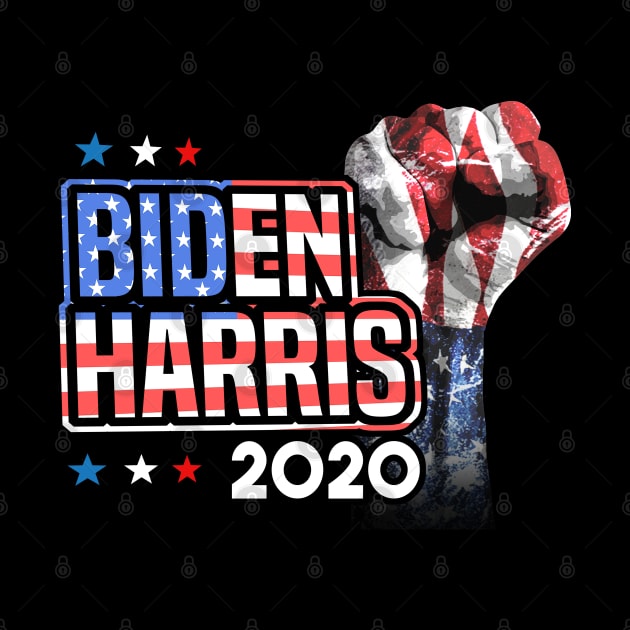 Biden Harris 2020 American Flag Fist by dnlribeiro88