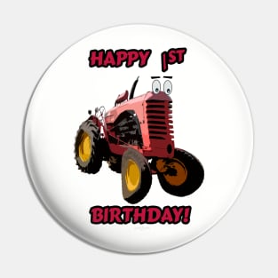 Happy 1st birthday tractor design Pin