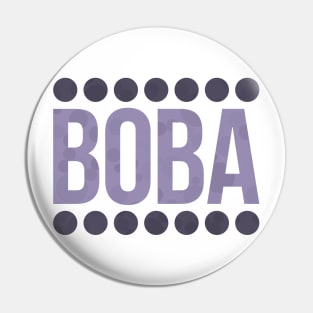 Taro Boba Balls Typography Pin