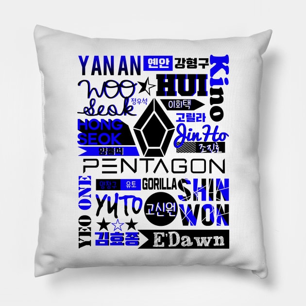 Pentagon Collage Pillow by lovelyday