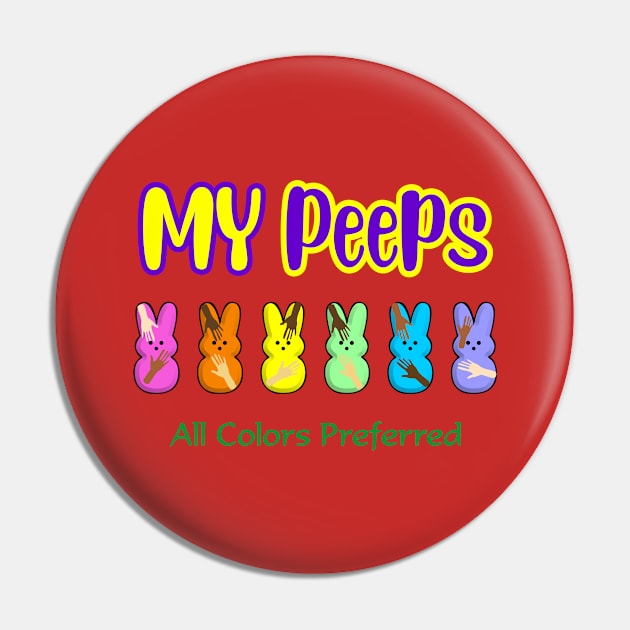 My Peeps Easter T-Shirt,Kids Bunny Unity Pin by SidneyTees