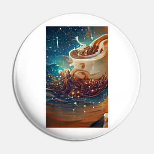 The Coffee Starry Teal ocean| starry night Pin