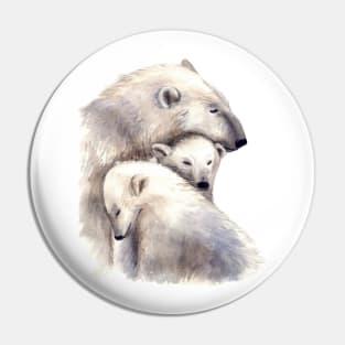 white bear's family Pin