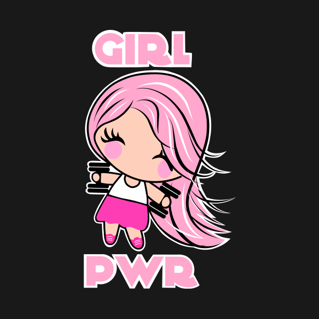 Girl Power, fitness girl, gym girl by TimAddisonArt