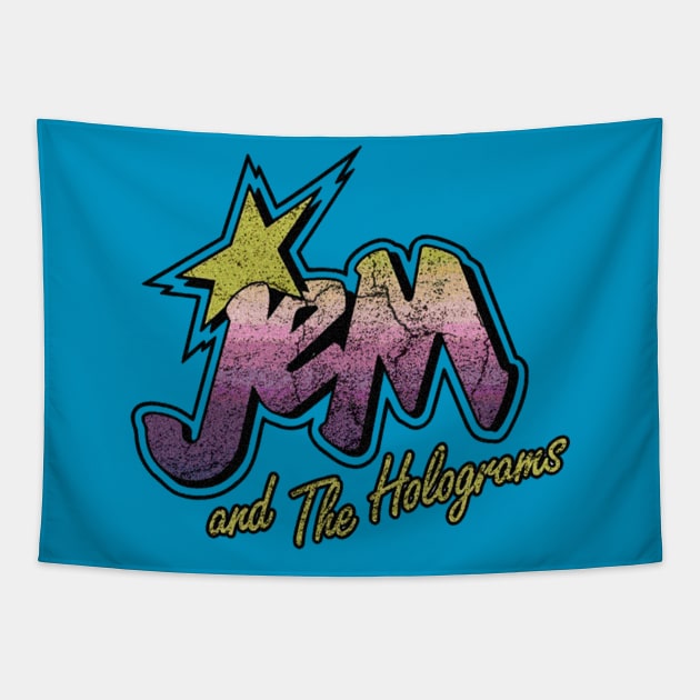 Jem An the Holograms Tapestry by Milda Gobhi