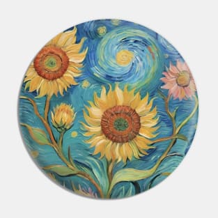 Van Gogh's Sunflower Reverie: A Floral Ode Pin