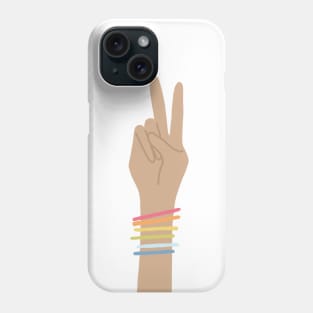 Rainbow 60's Peace Hand Sign Phone Case