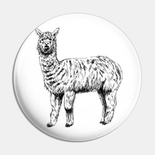 Alpaca Print Pin