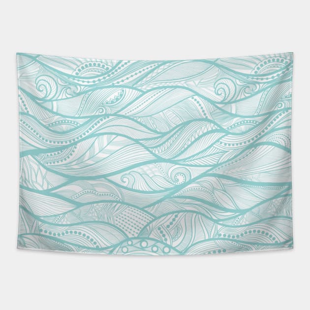 Waves Tapestry by Unalome_Designs