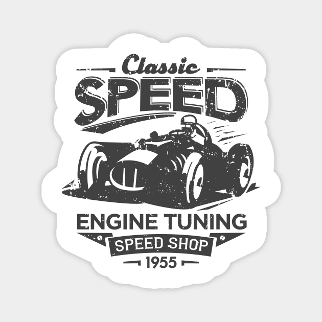 Classic Speed Shop Magnet by SilverfireDesign