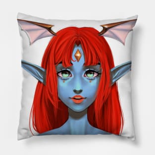 Demon Girl Print Pillow