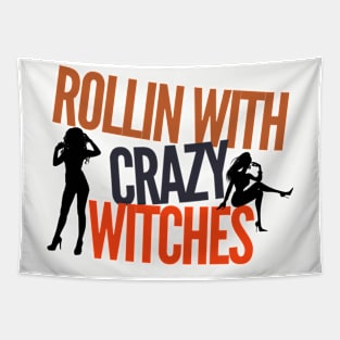 Rollin With Crazy Witches Tapestry