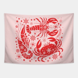 Marine Life Christmas Pattern Tapestry