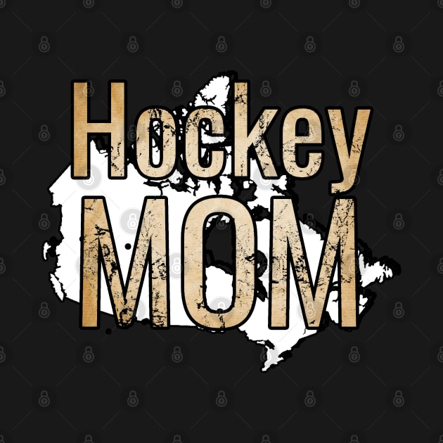 Hockey Mom with Canada and Distressed design by M Dee Signs