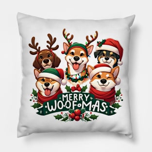 Caroling Woofmas Pillow