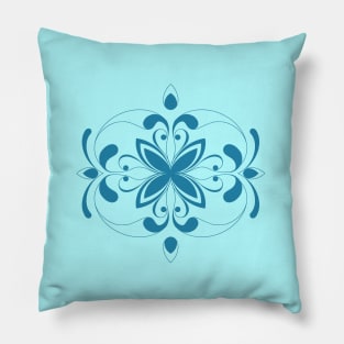 blue mandala Pillow