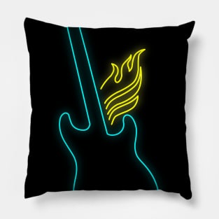 Electric Guitar Neon Light Pillow