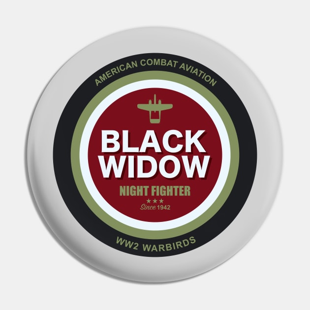 P-61 Black Widow Patch Pin by TCP