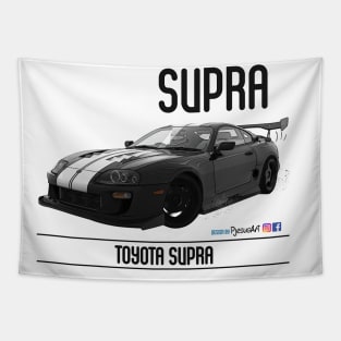 Supra Time Attack Black Stripes Tapestry