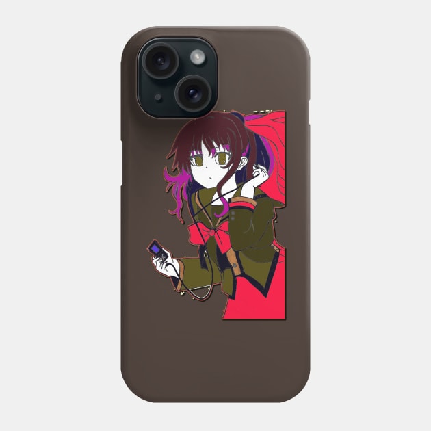 Anime College Girl Phone Case by ArtTrap9000