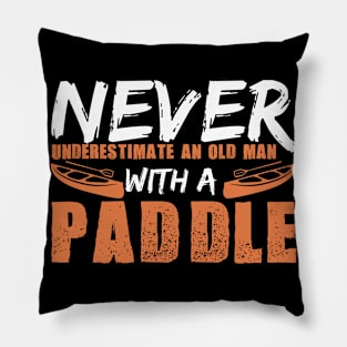 Canoeing Man Joke Rapids Water Sea Lake Pillow