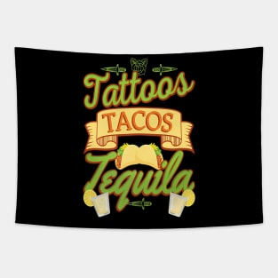 Tattoos Tacos Tequila Tapestry