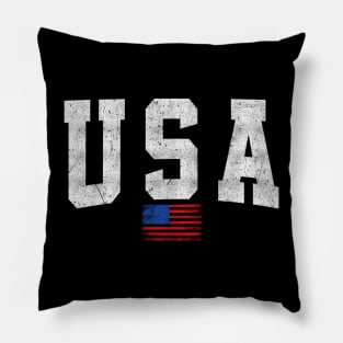 USA T Shirt Women Men Kids Patriotic American Flag July 4th Pillow