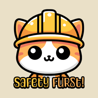 Safety Furst! Cute Osha Cat Pun T-Shirt