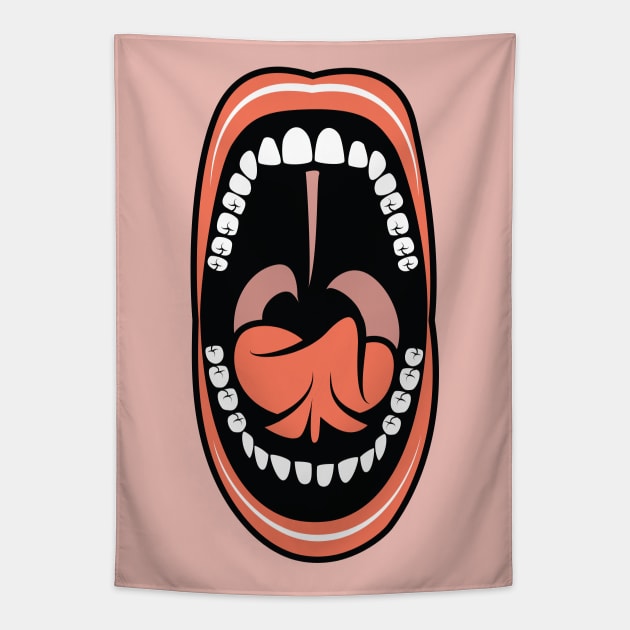 Open Mouth Screaming Tapestry by MonkeyBusiness