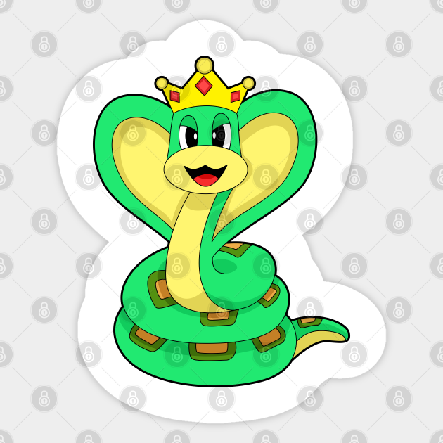 Snake King Crown - Snakes - Sticker | TeePublic Snake King Crown - Snakes - Sticker | TeePublic