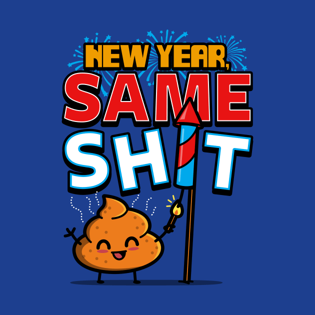 New Year 2024 Funny Cute Kawaii Poop Original Cartoon Meme by Originals By Boggs