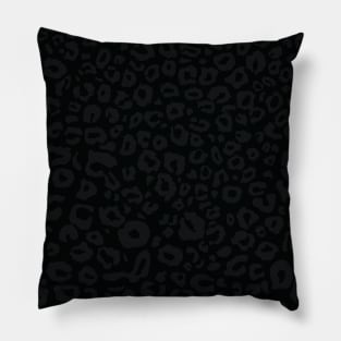 Black Leopard Print Panther Pattern Pillow