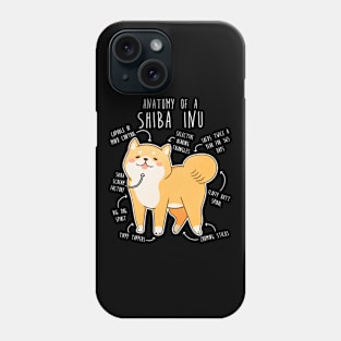 Shiba Inu Dog Anatomy Phone Case