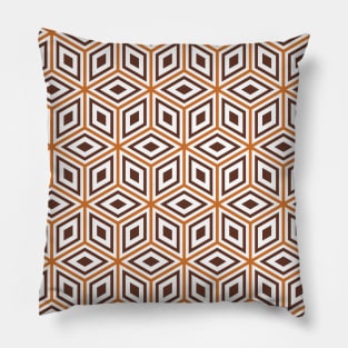 Geometric Seamless Pattern - Cubes 019#001 Pillow