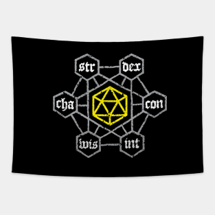 DnD Character Dice Abilities Tapestry