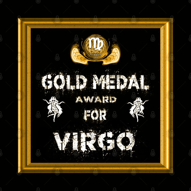 Virgo Birthday Gift Gold Medal Award Winner by PlanetMonkey