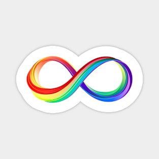 Layered Rainbow Infinity Symbol Magnet