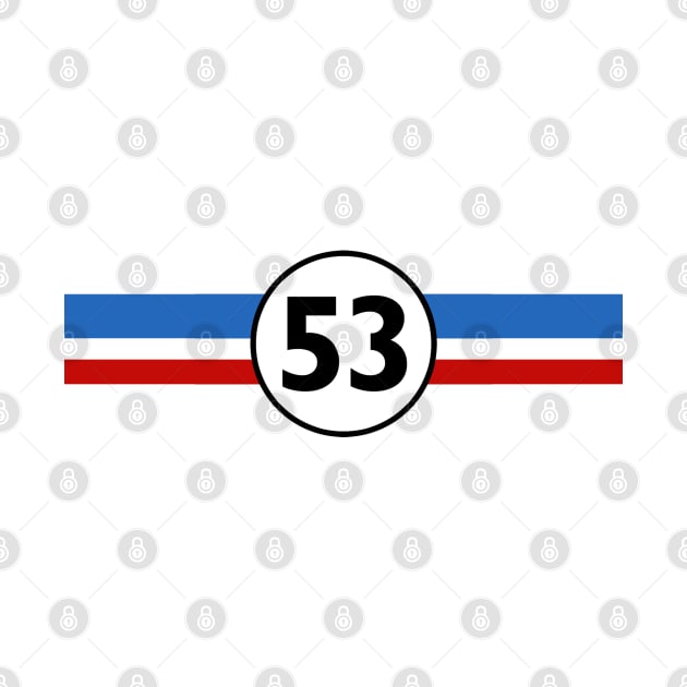 Herbie 53 Classic Racing Car 1963 Circle Logo #1 by SalahBlt