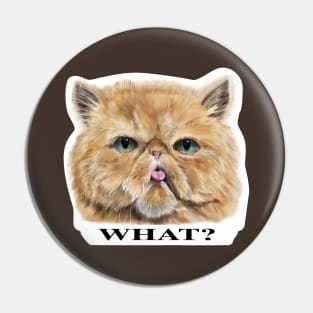 Persian Cat, What, T-Shirt Pin