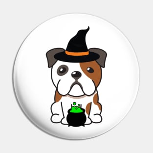 Cute english bulldog is a witch Pin