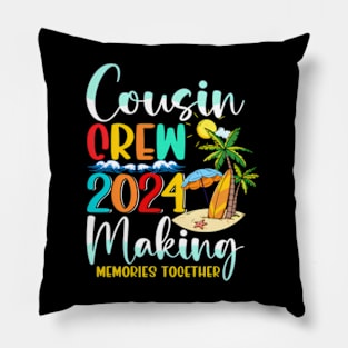 Cousin Crew 2024 Summer Vacation Beach Family Matching Pillow