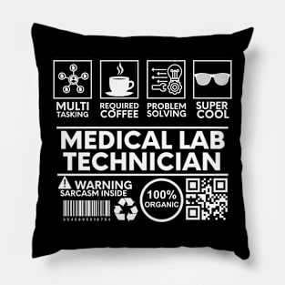 Medical Lab Technician black Pillow