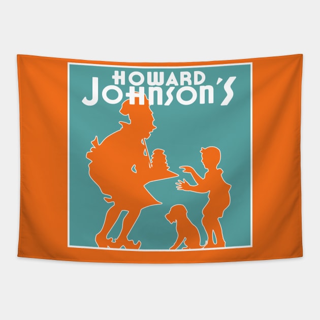 Howard Johnson's Chef, Boy, and Dog Tapestry by carcinojen