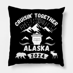 Family Summer Vacation Alaska Cruise 2024 Pillow